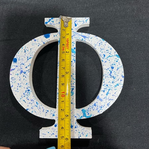 PHI Soroity Greek life wall hanging decor hand painted 6” x 6” - Picture 3 of 4